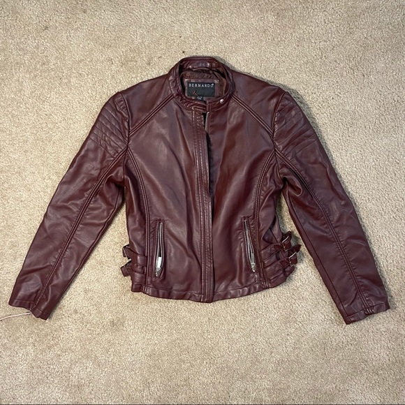 Bernardo Other - Burgundy Vegan Girls Jacket